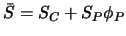 $\displaystyle \bar S = S_C + S_P \phi_P$