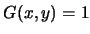 $\displaystyle G(x,y) = 1$