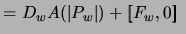 $\displaystyle = D_w A (\vert P_w \vert ) + [\![F_w, 0]\!]\ $