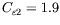 $ C_{\varepsilon2}=1.9$