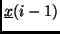 $ \underline{x}(i-1)$