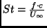 $ St=\frac{f \cdot c }{U_{\infty}}$