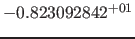 $ -0.823092842^{+01}$
