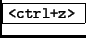 \fbox{{\tt <ctrl+z>} }