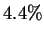 $4.4\%$