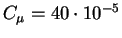 $C_{\mu}=40 \cdot 10^{-5}$