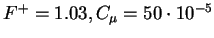 $F^+=1.03, C_{\mu}=50 \cdot 10^{-5}$